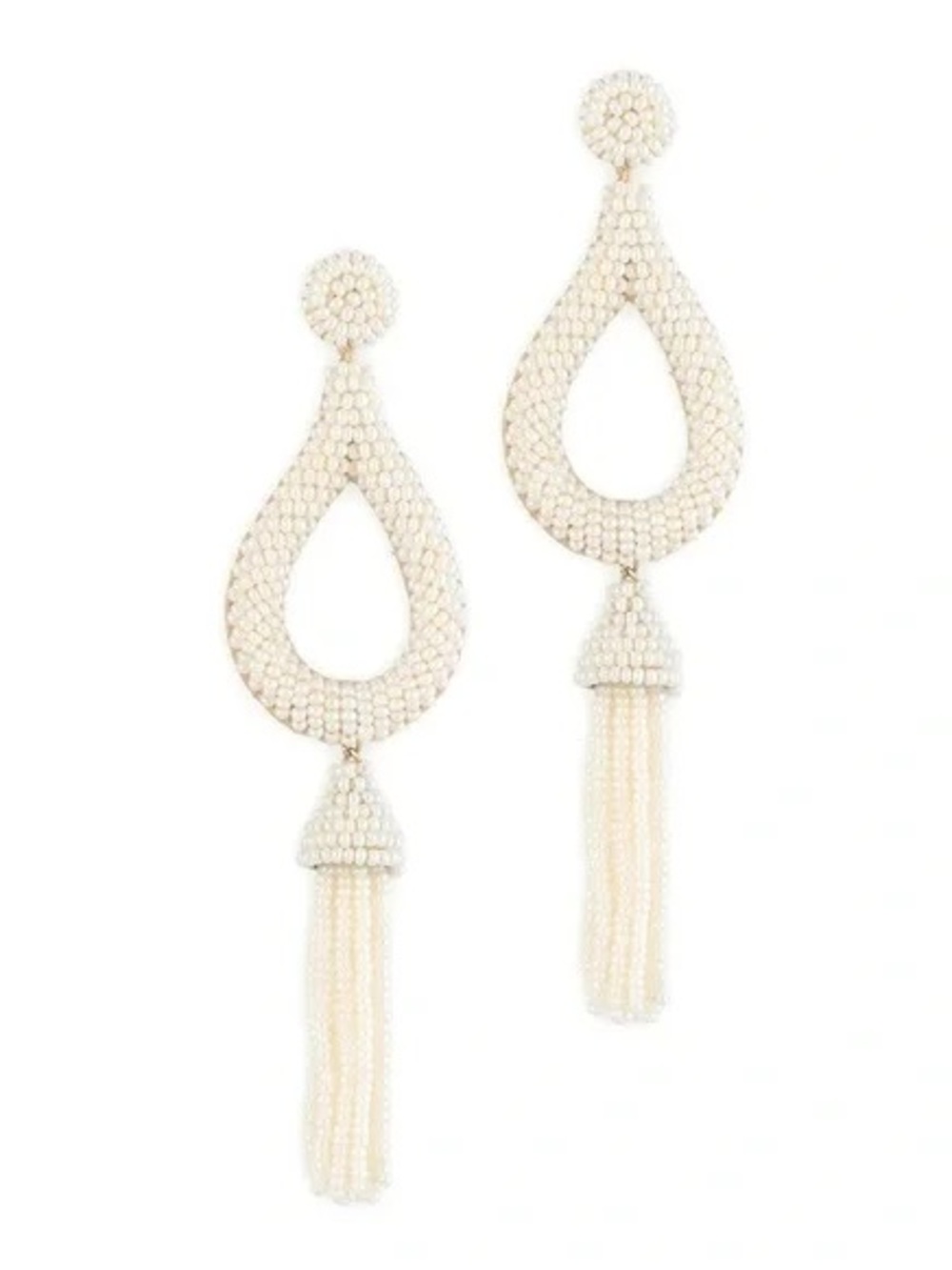 New Anthropologie Jasmine Tassel Beaded Earrings